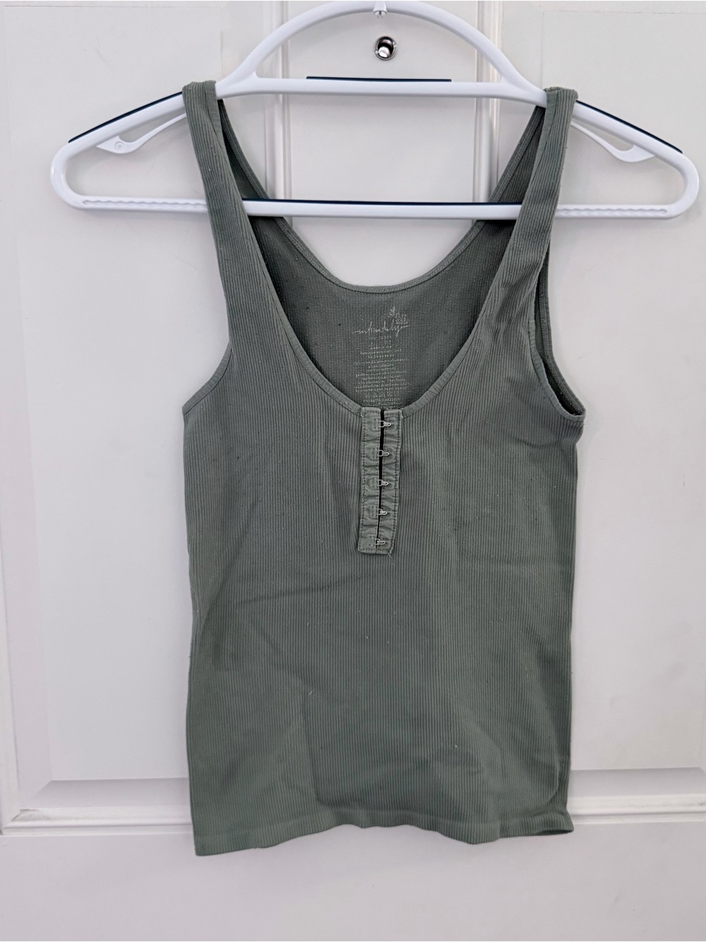 Intimately Free People Hook & Eye Henley Tank XS/S | Green Y2K